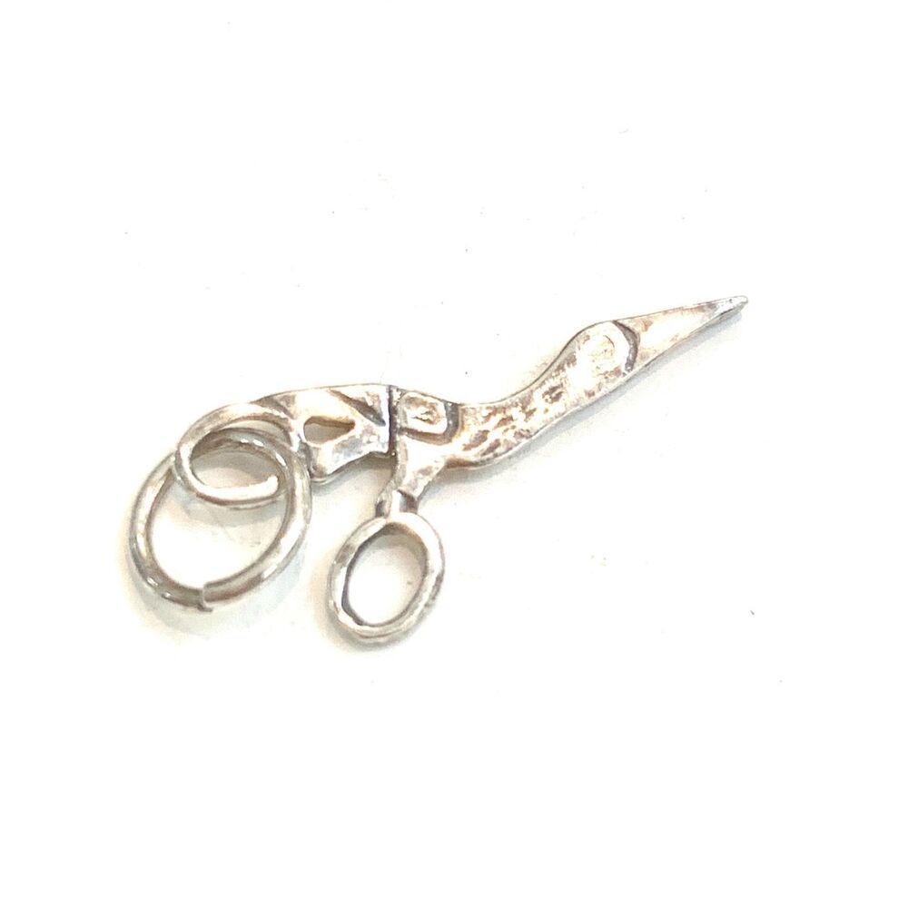 Scissors Sterling Silver Jewelry Charm #Craft #Sewing #Vintage